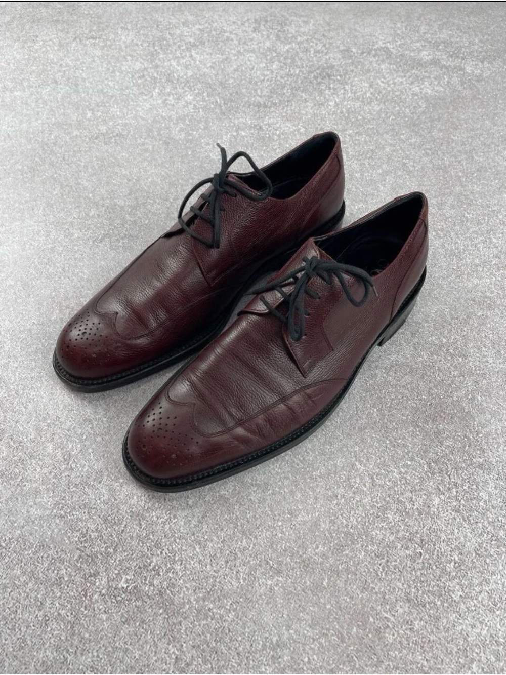 Gucci Men's Burgundy Leather Derby Oxfords